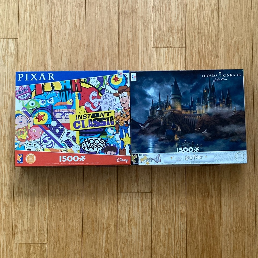 Pixar and Thomas Kinkade 1500 Piece Puzzles